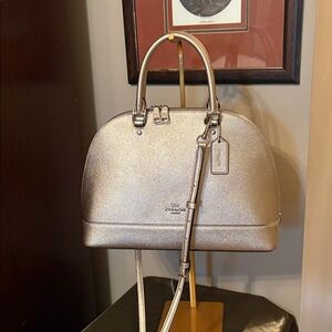 Coach Metallic Dome Satchel - Gold
